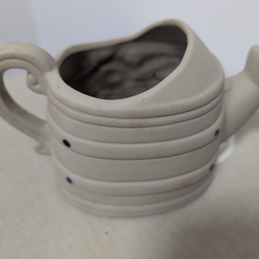 Unique Clay Flower Planter Shaped Watering Can 4.5” H x  7” L x 3” W - Picture 4 of 6